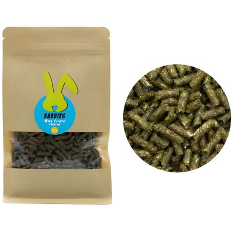 Herb Pellet Premium para Conejos – 500g - Pienso Completo y Natural para Roedores (Conejos, cobayas..) - Alimento Completo elaborado a Base de Plantas