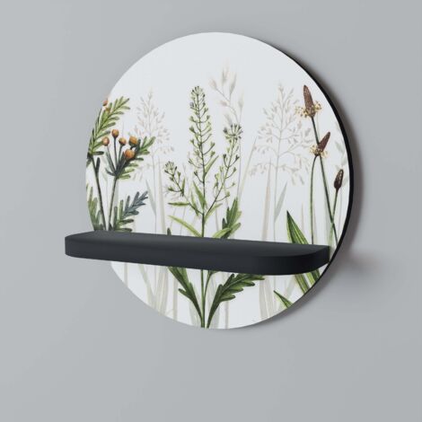 HERBAL DREAM Mensola rotonda nera