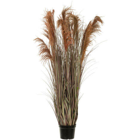 Herbe de Pampas Artificielle en Pot "13 Têtes" 180cm Vert & Orange