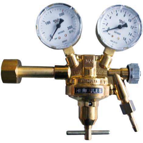 Gas Druckminderer Sauerstoff 0-30 bar Gasregler O2 Druckmanometer Regler Messing 