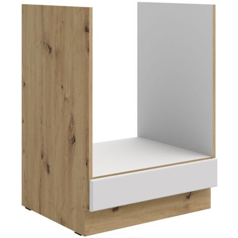 Herd Unterschrank 60 cm Stilo Weiss Eiche Artisan Küchenzeile Küchenblock Küche