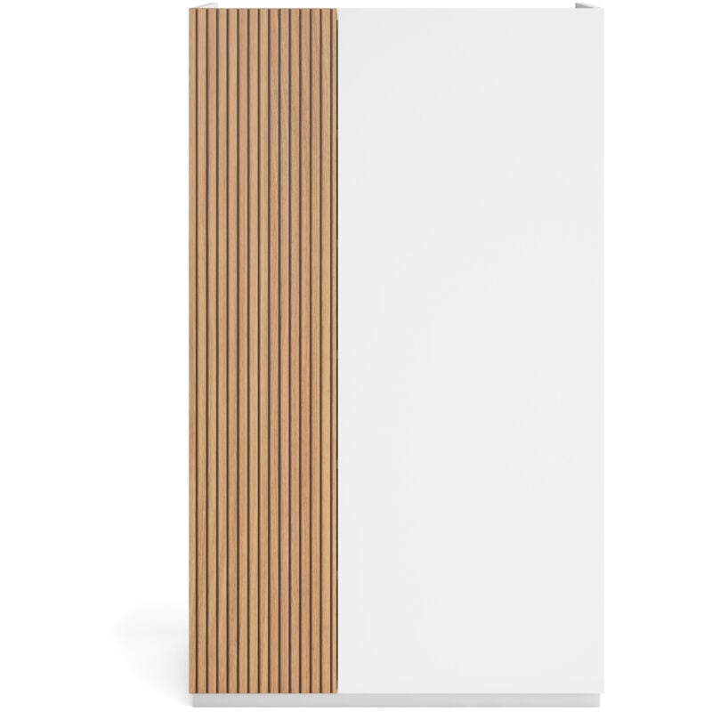 Herdasa - Meuble à chaussures en mélamine, Akra, blanc-lattes