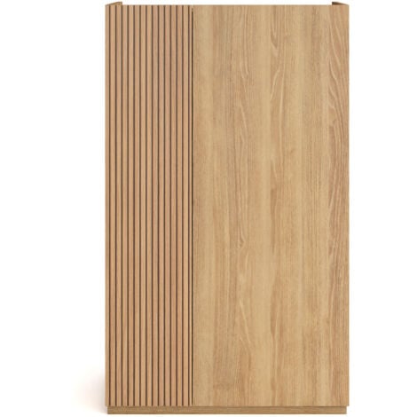 HERDASA Mueble auxiliar de almacenamiento en melamina, modelo Akra, roble dorado-vallado