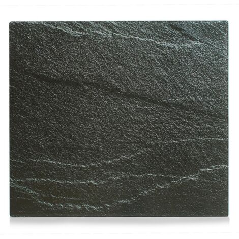 Herdblende-/Abdeckplatte 'Schiefer', Glas,