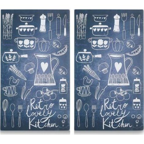 Herdblende-/ASchneideplatte Lovely Kitchen 2-er Set Glas 30 x 52