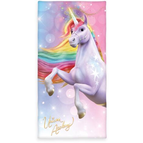 Herding, Asciugamano in Velour Unicorn Academy, 75 x 150 cm, Asciugamano in 100% Cotone, Velour