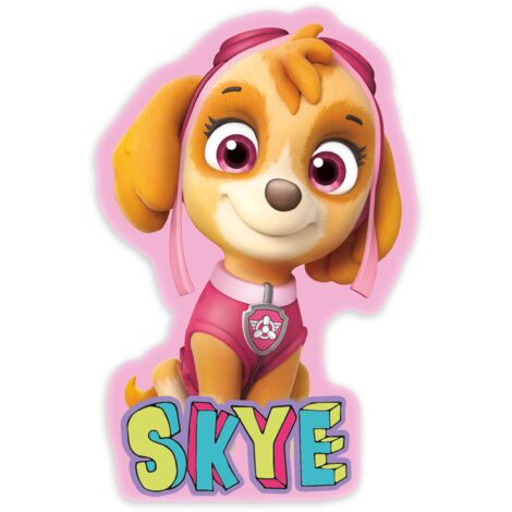 Herding Cuscino Skye della Paw Patrol, ca. 33 x 24 x 5 cm, Poliestere, Cuscino Sagomato