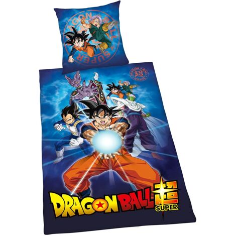 Herding DRAGONBALL SUPER Set di Biancheria da Letto, Reversibile, Copripiumino 135 x 200cm, Federa 80 x 80cm, Cotone/Renforcé