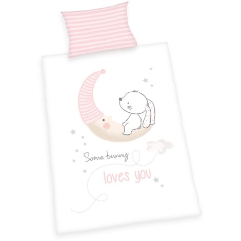 Herding Set di Biancheria da Letto, Cotton, Bianco, 100 x 135 cm, 40 x 60 cm