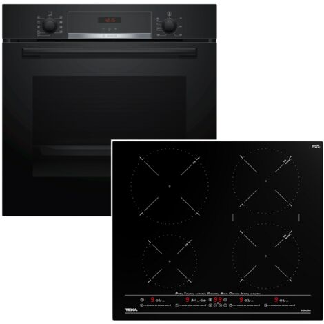 HERDSET Bosch Backofen Teleskopauszug + Teka Induktionskochfeld autark 60 cm Topferkennung