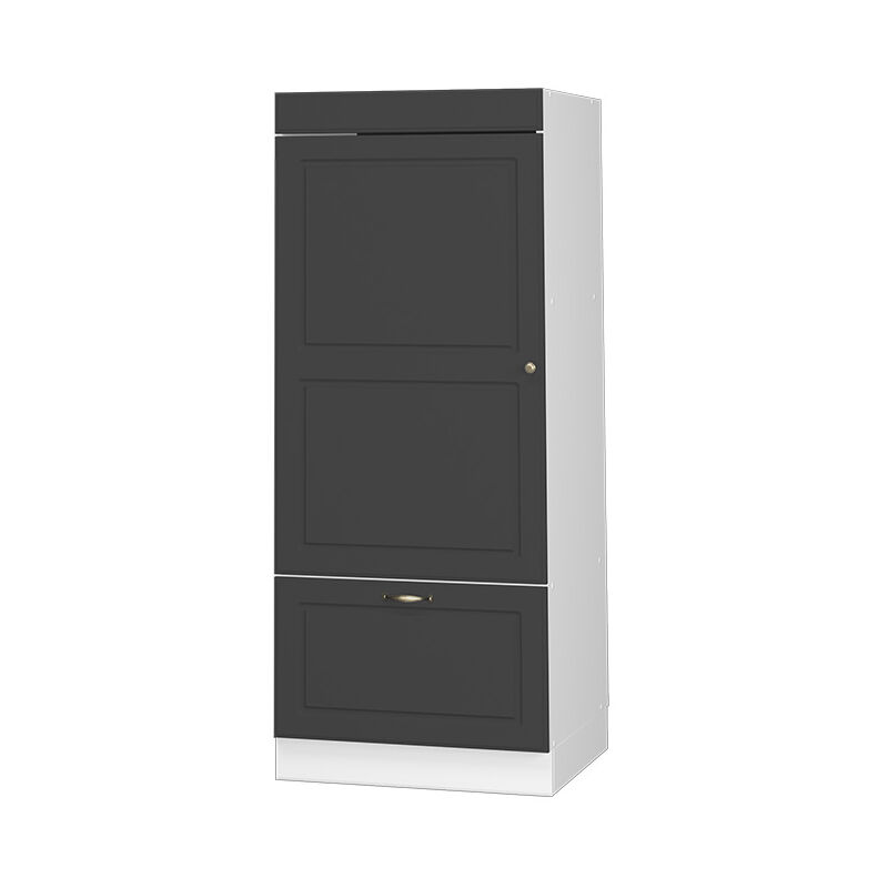 Vicco - Mikrowellenschrank Fame-line, Anthrazit-gold Landhaus, 60 Cm