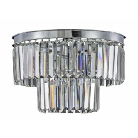 Hereford Fall Mini Chrome - lampada da soffitto in cristallo 30 cm, cromo