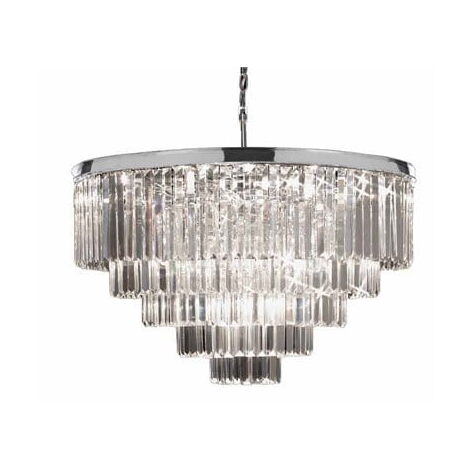 Hereford Fall XL Chrom – Kristall-Kronleuchter 80 cm