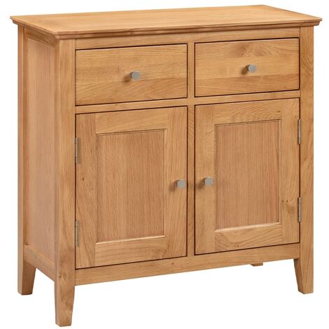 Hereford Oak Small Sideboard in Light Oak Finish | Compact Storage Dresser / Cupboard / Cabinet | Solid Wood Unit