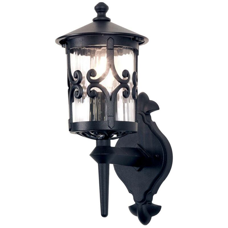 Elstead Hereford - 1 Light Outdoor Wall Lantern Light Black, E27