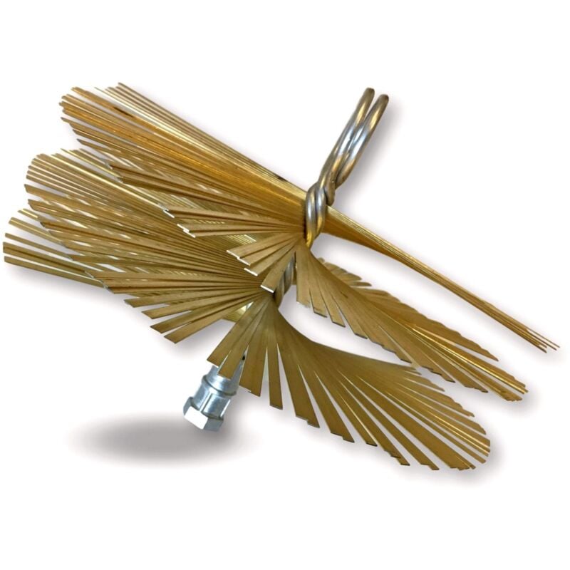 Kibros - Hérisson acier rond Embout acier fileté Ramonage conduits non gainés - ø 200 mm - Hérisson acier