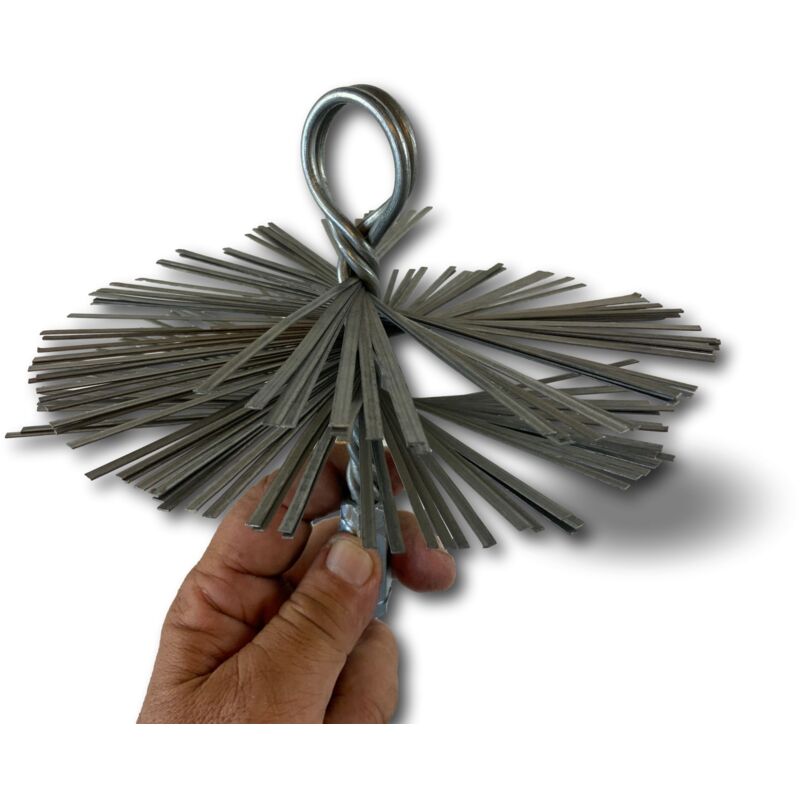 Kibros - Hérisson acier rond Embout acier fileté Ramonage conduits non gainés - ø 180 mm - Hérisson acier