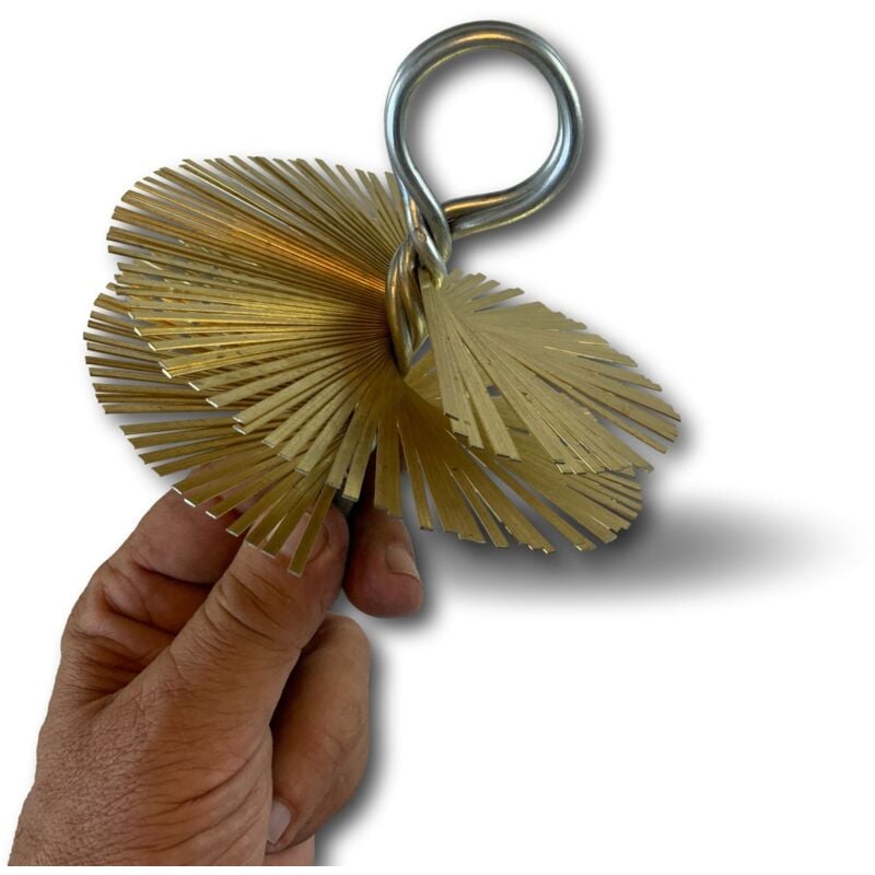 Kibros - Hérisson acier rond Embout acier fileté Ramonage conduits non gainés - ø 125 mm - Hérisson acier