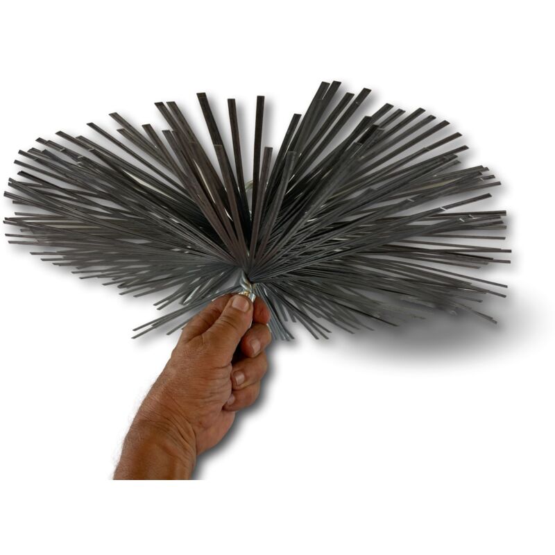 Kibros - Hérisson acier rond Embout acier fileté Ramonage conduits non gainés - ø 400 mm - Hérisson acier