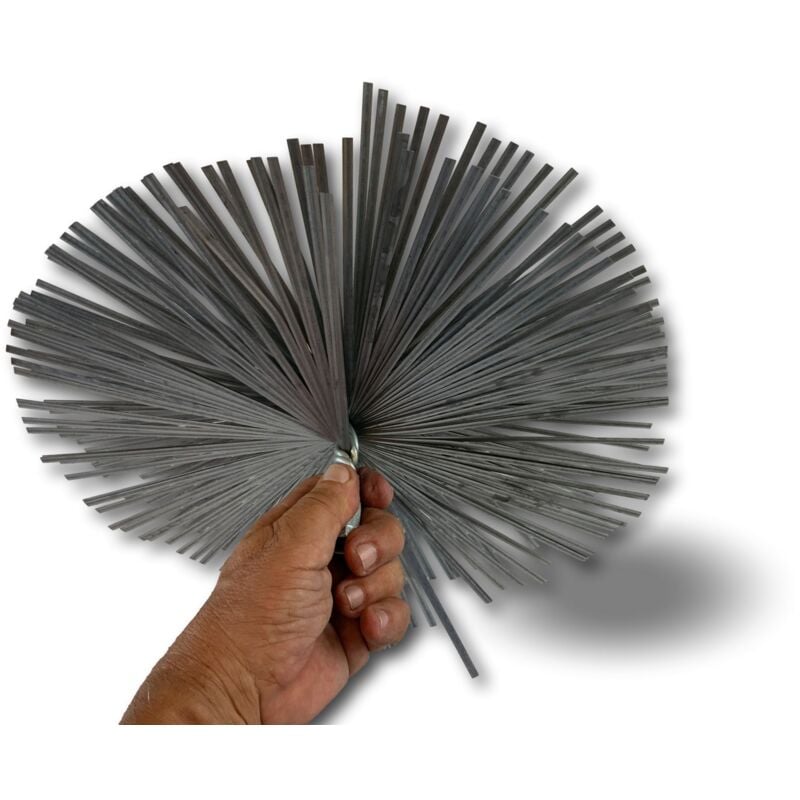 Kibros - Hérisson acier rond Embout acier fileté Ramonage conduits non gainés - ø 350 mm - Hérisson acier