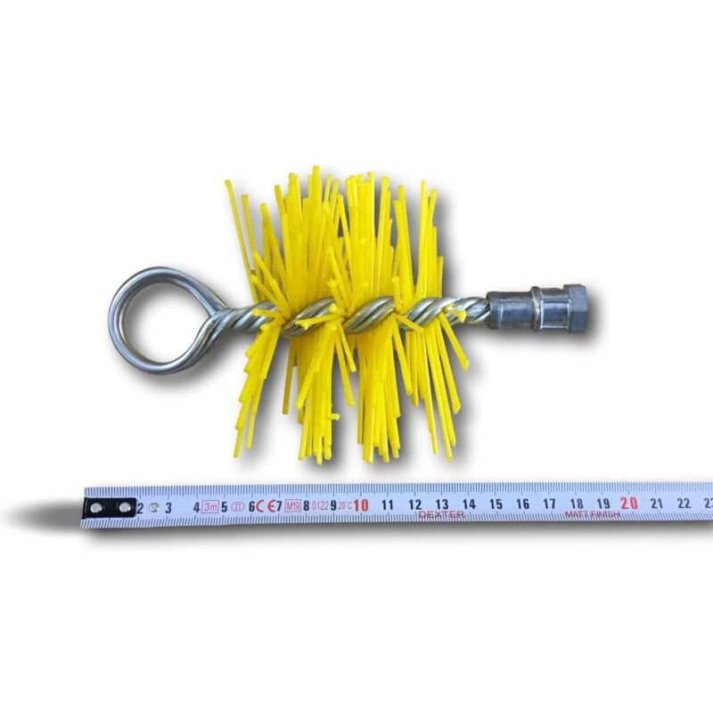 Kibros - Hérisson rond synthétique Embout acier fileté M121,75mm Ramonage - ø 100 mm - Hérisson nylon