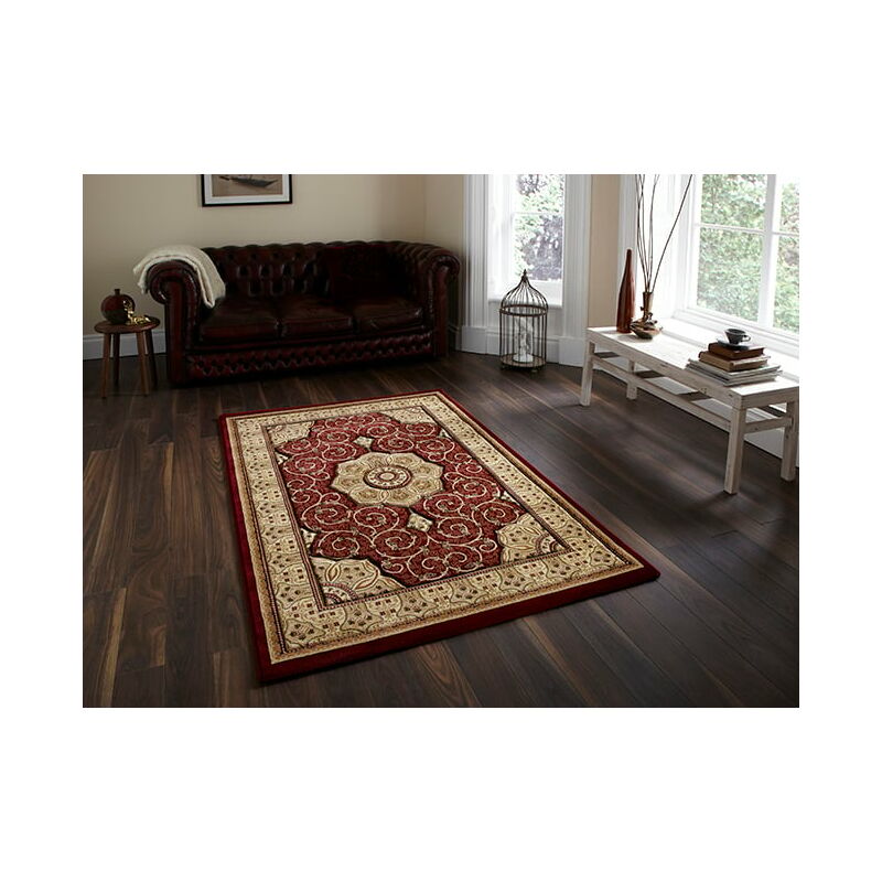 Think Rugs - Heritage 4400 Red 280cm x 380cm - Beige and Red