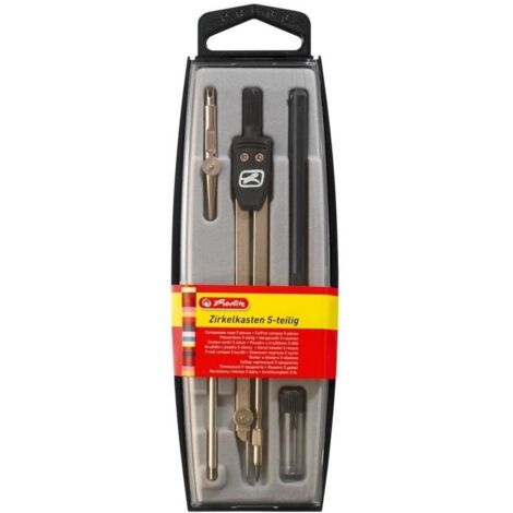 HERLITZ 5-teiliger Schulzirkel – präzise und langlebig