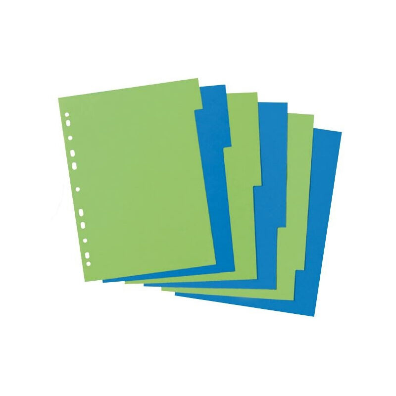 Lot de 6 intercalaires Greenline - Format A4 - En carton manille aux couleurs vives (50034918) - Herlitz