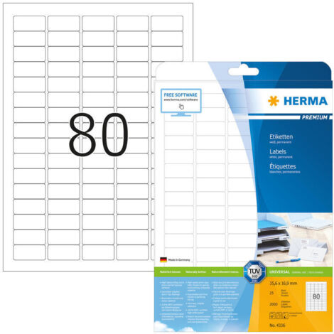 HERMA 4336 etiqueta de impresora Blanco Etiqueta para impresora autoadhesiva
