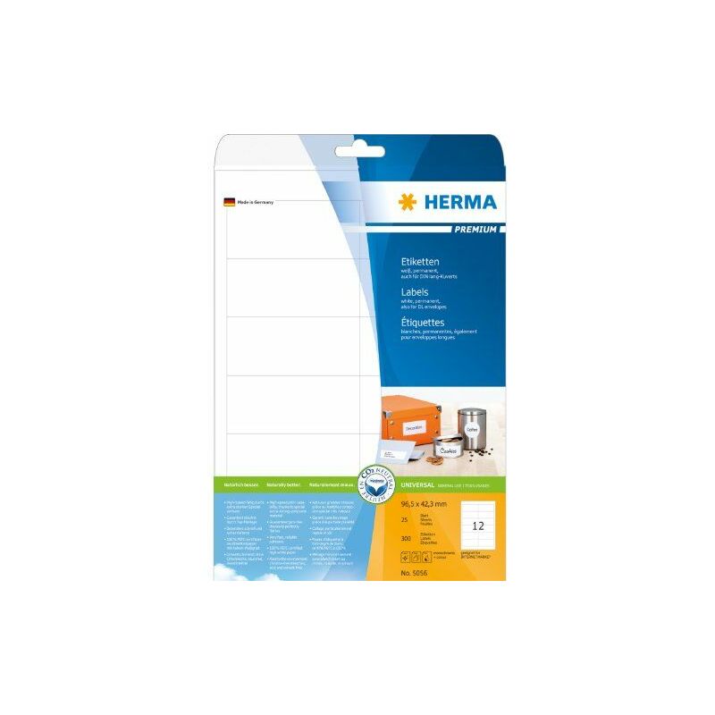 HERMA 5056 etichetta per stampante Bianco