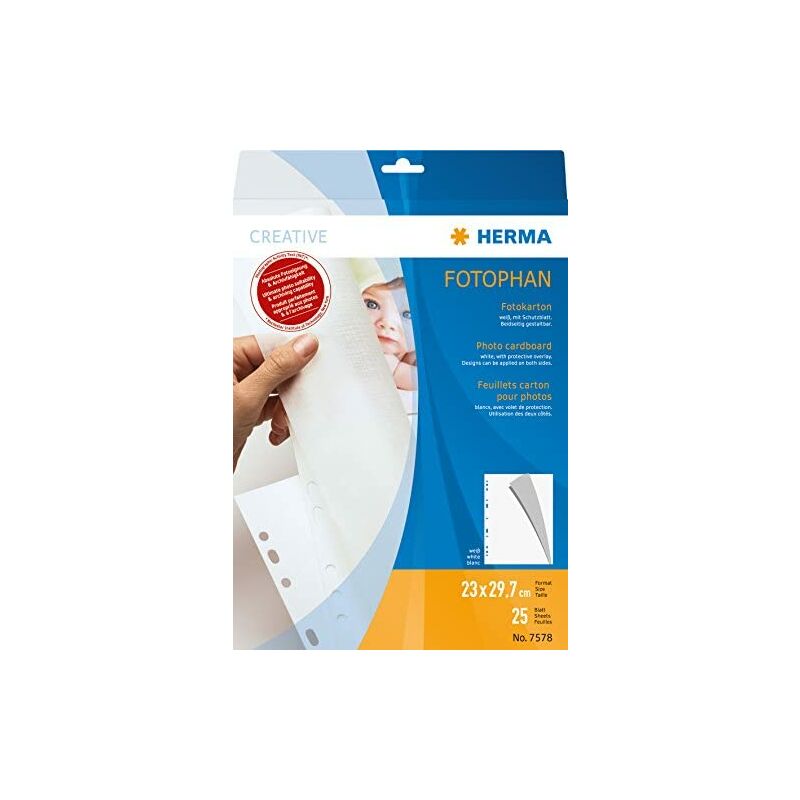 

HERMA 7578 230 x 297 mm Papel 1pieza(s) - Protector (230 x 297 mm, Color blanco, Papel, Retrato, 1 pieza(s))