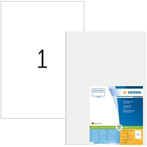 HERMA 8692 etiqueta autoadhesiva Blanco Rectángulo Permanente 100 pieza(s)