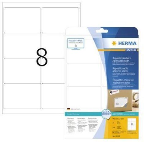 HERMA Adressetikett HERMA 99,1 x 67,7 mm (B x H) Papier weiß 200 Etik./Pack.