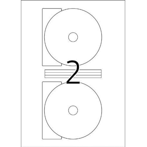 HERMA CD-Etiketten Maxi A4 weiß 116 mm Papier opak 20 St.