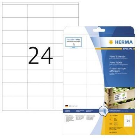 HERMA Etiketten A4 weiß 70x36 mm extrem haftend 600 St. (10905)