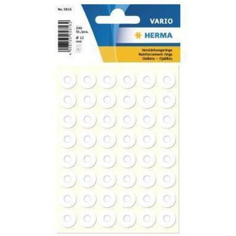 HERMA Lochverstärkungsringe HERMA 12mm weiß 240 St./Pack. HERMA 12mm weiß 240 St./Pack.