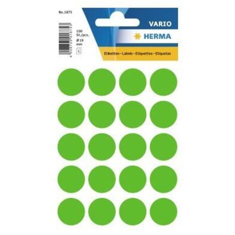 HERMA Markierungspunkt 1875 19mm grün 100 St./Pack.