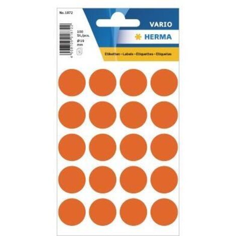 HERMA Markierungspunkt HERMA VARIO 19mm Papier rot 100 Etik./Pack.