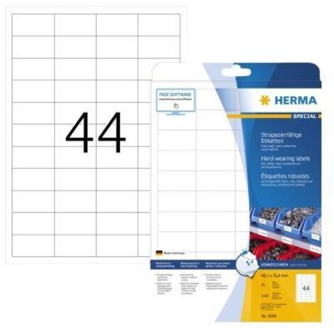 Herma strap.-fäh. Etik.48,3x25,4 25 Blatt DIN A4 1100 Stück  4690