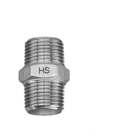 Hermann Schmidt Edelstahl-Doppelnippel 1/2" Aussengewinde