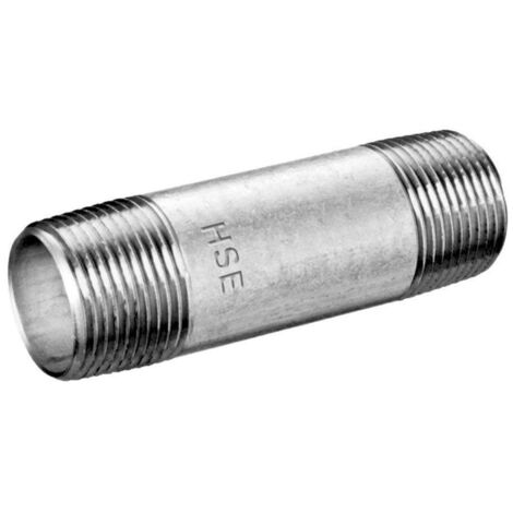 Hermann Schmidt Rohrdoppelnippel 530/23 DN 15, 1/2x60, verzinkt 43015060