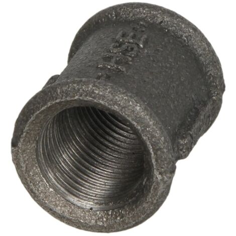 Hermann Schmidt Temperguss 270 manchon 14270020 DN 20, 3/4", IG/IG, noir