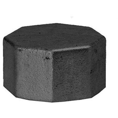 Hermann Schmidt Temperguss 300 bouchon 14300020 DN 20, 3/4", bordé, noir