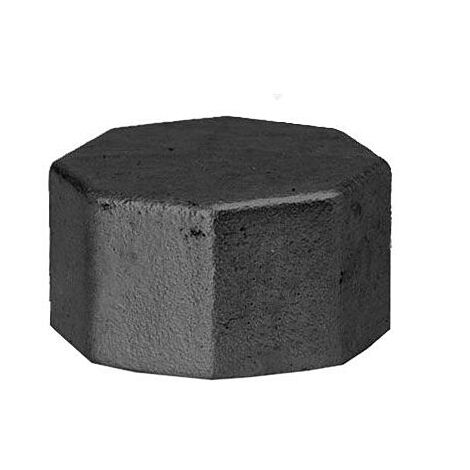 Hermann Schmidt Temperguss 300 bouchon 14300050 DN 50, 2", bordé, noir