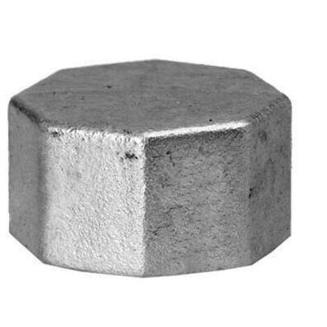 Hermann Schmidt Temperguss 300 Kappe 13300020 DN 20, 3/4", kantig, verzinkt