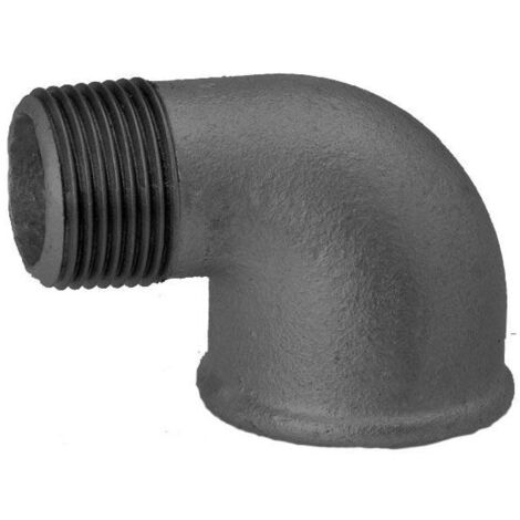 Hermann Schmidt Temperguss 92 angle 14092015 DN 15, 2000 /2", 90°, IG/AG, noir