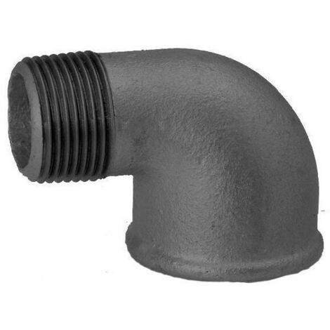 Hermann Schmidt Temperguss 92 Winkel 14092025 DN 25, 1", 90°, IG/AG, schwarz