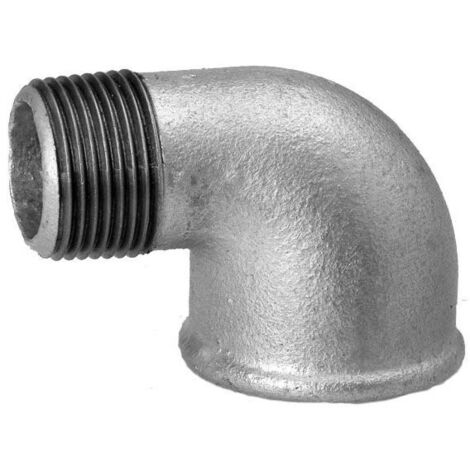 Hermann Schmidt Temperguss angle 2000 2000 /4", 90° filetage intérieur/filetage extérieur, zingué
