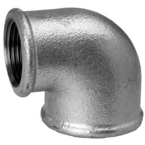 Hermann Schmidt Temperguss Red-Winkel 3/4" x 1/2" Innengewinde, 90Grad, verzinkt