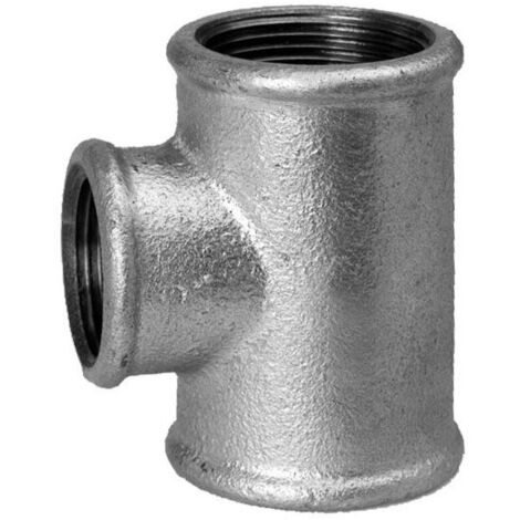 Hermann Schmidt Temperguss Té 2000 2000 /2" x 2000 /2" réduit, filetage intérieur, zingué